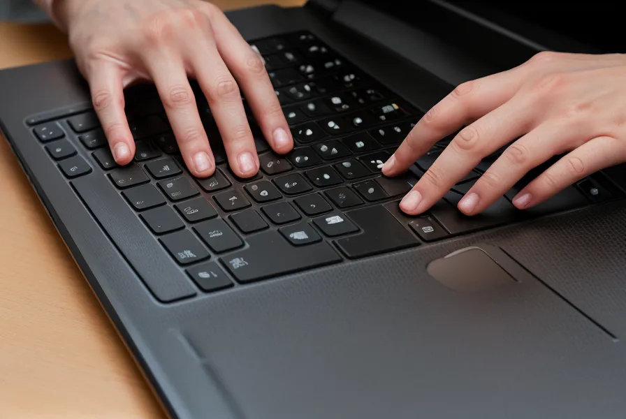 Hände tippen die Datenschutzerklärung für Adobe Fonts auf einer rechtssicheren Website
