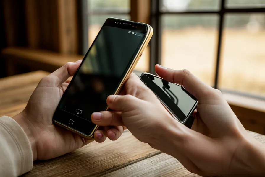 Nahaufnahme einer Hand mit Smartphone: Instagram-Bio mit Linktree-Link zur Prüfung der Impressumspflicht
