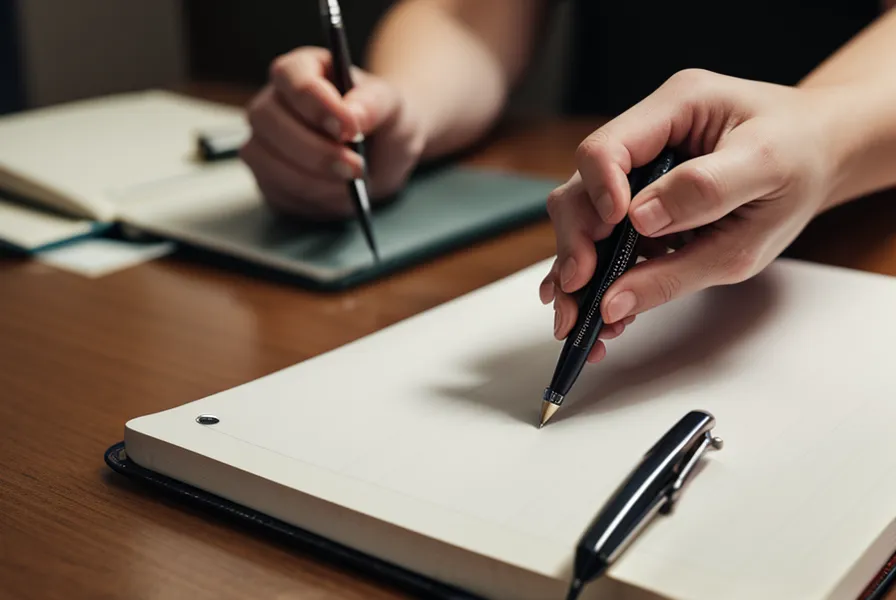 Handgeschriebene Checkliste für dsgvo-konforme KI-Prompts einer Freelance-Texterin