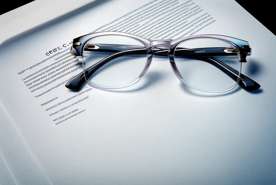 Nahaufnahme einer Brille auf einem AGB-Dokument mit Paragraphen zum Freelancer-Recht