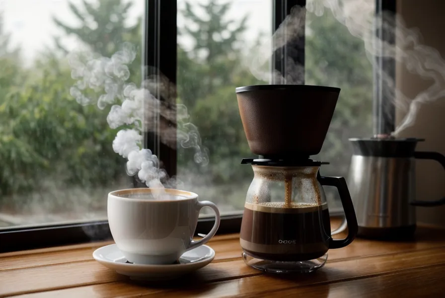 Kaffeetasse neben Laptop im Homeoffice bei der Prüfung der DSGVO-Praxis für Social-Media-Links