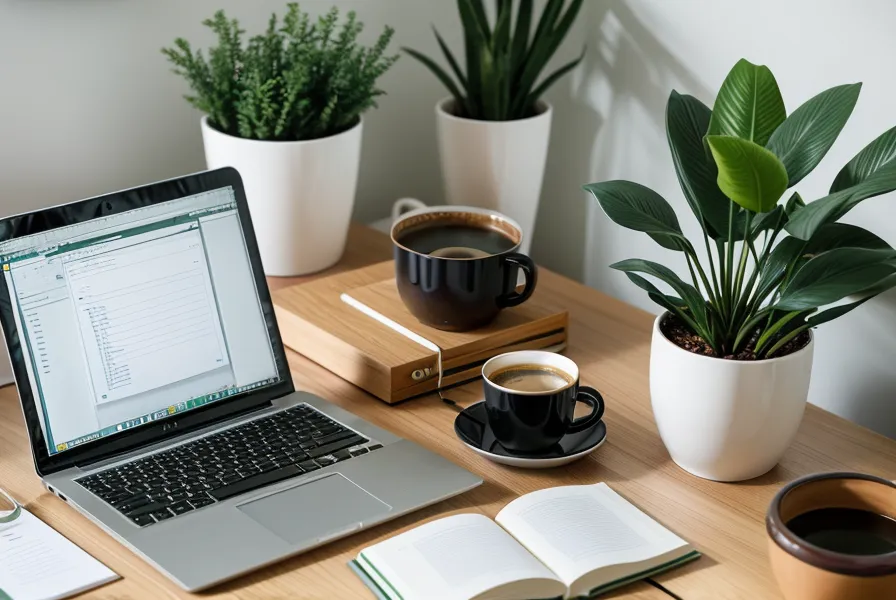 Solopreneurin arbeitet am Schreibtisch an Verträgen für rechtssicheres Hosting